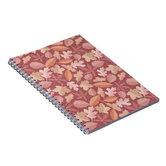 Marsala-bladpatroon Notitieboek (Rechterzijde)