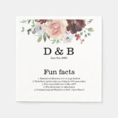 Marsala Bloem Trouw Fun Facts Servetten (Voorkant)