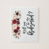 Marsala Bloemen | Bruidsmeisje Voorstel Puzzel Legpuzzel (Verticaal)