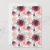 Marsala Bloemen Niets Gecs gewoon Love Elopement Kaart (Achterkant)