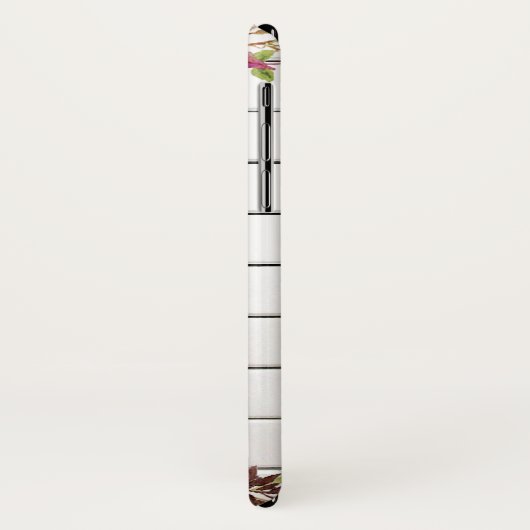 Marsala Bloemen Pianist Custom Naam Muziek Case-Mate iPhone Case (Achterkant/links)