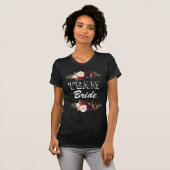 Marsala Bloemen Team Bruid T-Shirt (Voorkant volledig)