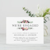 Marsala Bloemenkrans verloving Kaart (Staand voorkant)