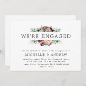 Marsala Bloemenkrans verloving Kaart (Voorkant / Achterkant)