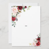 Marsala Bloemenverrassing 90ste verjaardag Kaart (Achterkant)