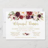 Marsala Bloemrijke Herfst Gouden Oefenavondmaalkaa Kaart (Voorkant)