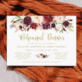 Marsala Bloemrijke Herfst Gouden Oefenavondmaalkaa Kaart