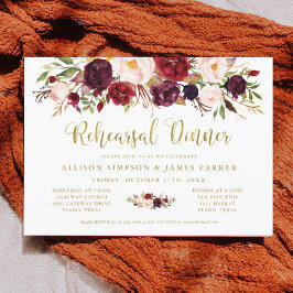 Marsala Bloemrijke Herfst Gouden Oefenavondmaalkaa Kaart