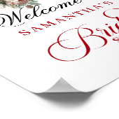 Marsala Blush Burgundy Bruiloft Welcome Poster (Hoek)