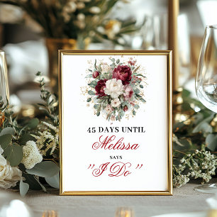 Marsala Blush Burgundy Dais Tot Ik Trouw Poster