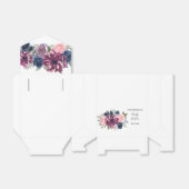 Marsala Blush Pink Navy Blue Wedding Box Bedankdoosjes (Uitgevouwen)