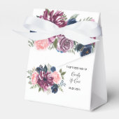 Marsala Blush Pink Navy Blue Wedding Box Bedankdoosjes (Voorkant Zijde)
