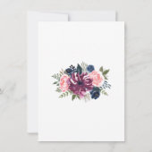 Marsala Blush Pink Navy Peony Couples Shower Kaart (Achterkant)