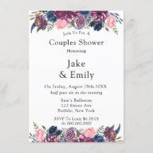 Marsala Blush Pink Navy Peony Couples Shower