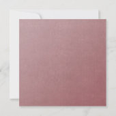 Marsala Blush Roos Floral Lijst Weddenschap Kaart (Achterkant)