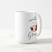 Marsala Blush Roze Bloemen Moeder van de bruidegom Koffiemok (Voorkant rechts)