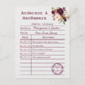 Marsala Boho Library Kaart Bewaar de datum (Voorkant)