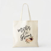 Marsala bordeaux bloemige moeder van de bruidegom tote bag (Voorkant)