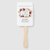Marsala Borded Wedding Program Handwaaier (Voorkant)