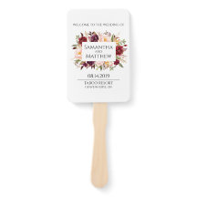 Marsala Borded Wedding Program