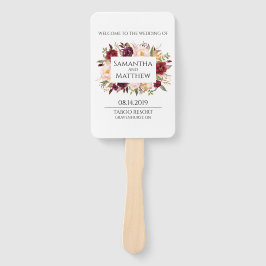 Marsala Borded Wedding Program Handwaaier