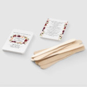 Marsala Borded Wedding Program Handwaaier (Niet-gemonteerd)