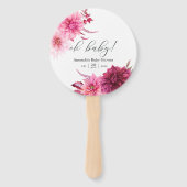 Marsala - Bourgogne en Blush Autumn Baby shower Handwaaier (Voorkant)