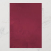 Marsala - Bourgogne en Blush Autumn Bridal Bingo Advieskaart (Achterkant)