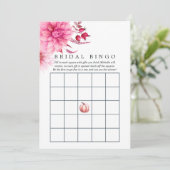 Marsala - Bourgogne en Blush Autumn Bridal Bingo Advieskaart (Staand voorkant)