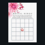 Marsala - Bourgogne en Blush Autumn Bridal Bingo Advieskaart<br><div class="desc">Bourgogne en wazige roze herfst waterverf florale vrijgezellenfeest bingo-kaarten met herfstdagbladen en bladerbladeren.</div>