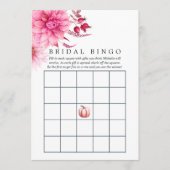 Marsala - Bourgogne en Blush Autumn Bridal Bingo Advieskaart (Voorkant)