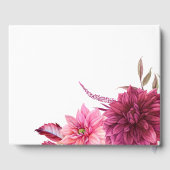 Marsala - Bourgogne en Blush herfst Wedding Gastenboek (Achterkant)