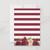 Marsala Bourgogne Herfst Winter Huwelijksverblijf RSVP Kaartje (Achterkant)