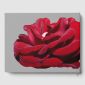 Marsala Bourgondië Bloemen Grijs Trouwboek Gastenboek (Achterkant)