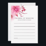 Marsala - Bourgondië en Blush herfst bruids advies<br><div class="desc">Bourgogne en blush roze herfst waterverf floral vrijgezellenfeest advies voor bruid-to-be kaarten met herfst dahlia's en gebladerte.</div>