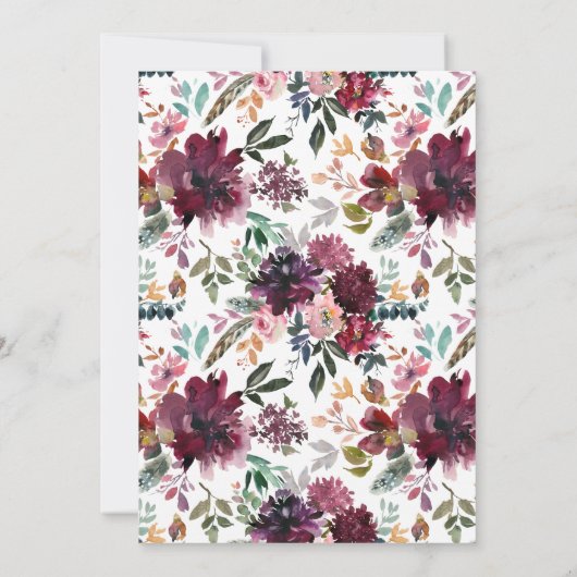 Marsala Bridal Shower Kaart (Achterkant)