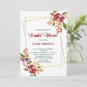 Marsala Bronze Rozen Bridal Shower Kaart (Staand voorkant)