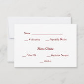 Marsala Bronze Rozen Floral Wedding RSVP Kaartje (Achterkant)