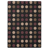 Marsala Brown Black Polka Dot Monogram Klembord (Achterkant)