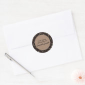 Marsala Bruine Zwarte Stip Boek Naam Sticker (Envelop)