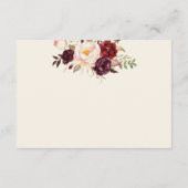 Marsala Burgandy Waterverf Floral RSVP-kaart RSVP Kaartje (Achterkant)