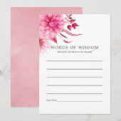 Marsala - Burgundy & Blush Autumn Herfst Baby Advi Advieskaart (Voorkant / Achterkant)