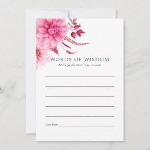 Marsala - Burgundy & Blush Autumn Herfst Baby Advi Advieskaart