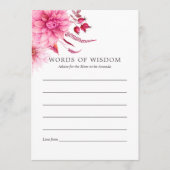 Marsala - Burgundy & Blush Autumn Herfst Baby Advi Advieskaart (Voorkant)