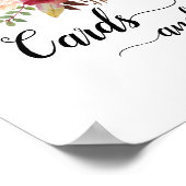 Marsala Burgundy Boho Rozen Kaarten en cadeautjes Poster (Hoek)