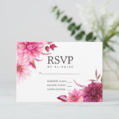 Marsala - Burgundy en Blush Autumn Wedding RSVP (Staand voorkant)