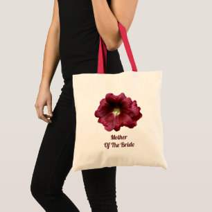 Marsala Burgundy Floral Moeder van de Bride Cute Tote Bag