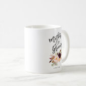 Marsala burgundy Floral moeder van de bruidegom Koffiemok (Voorkant rechts)