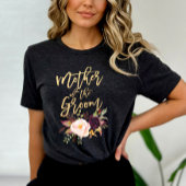 Marsala burgundy Floral Moeder van de Groom T-shirt