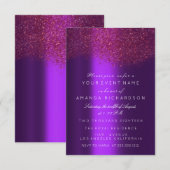 Marsala Burgundy Glitter Paarse Bridal Sweet 16th Kaart (Voorkant / Achterkant)